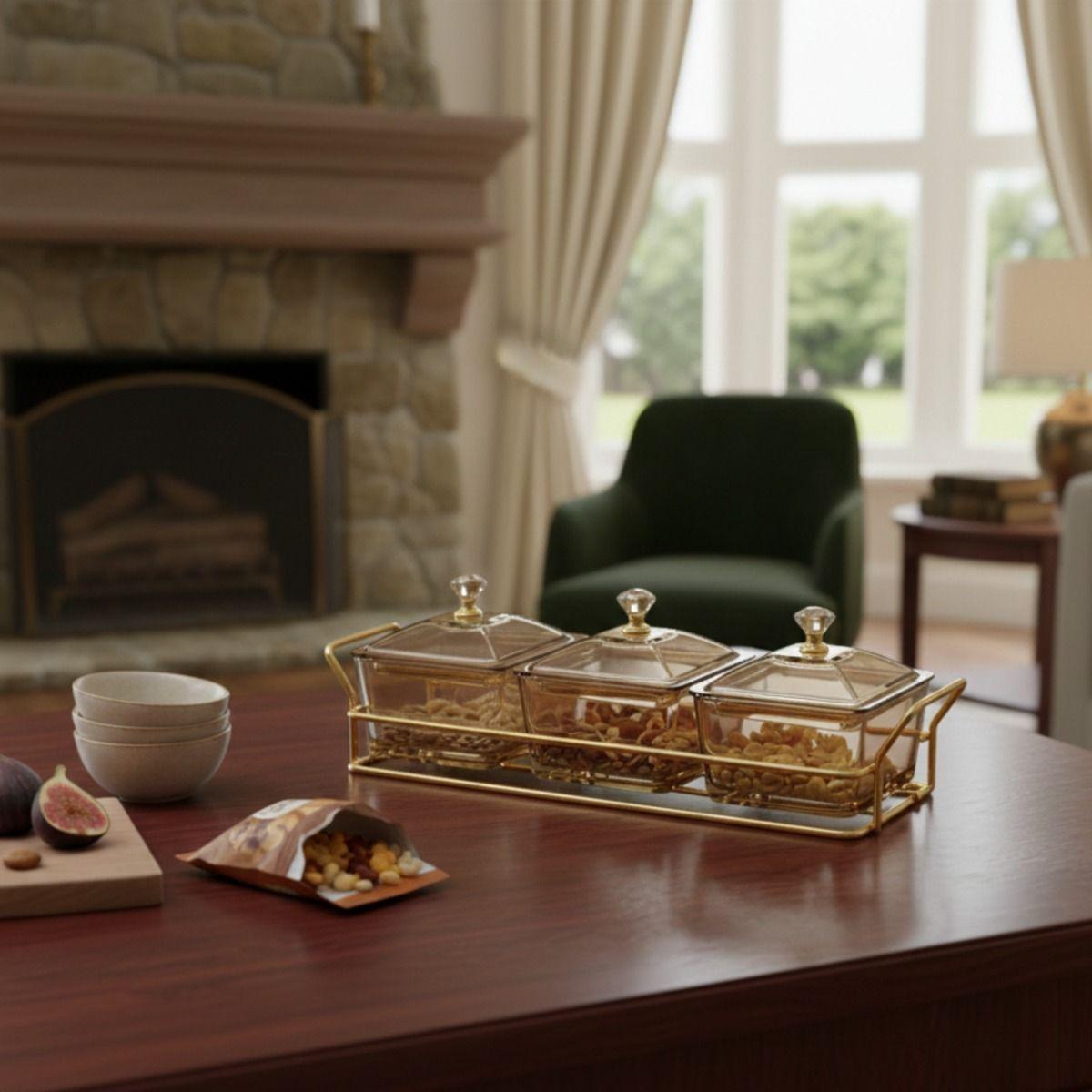 Set 3 Frasco Contenedor Soporte Organizador Decorativo Jhn-4