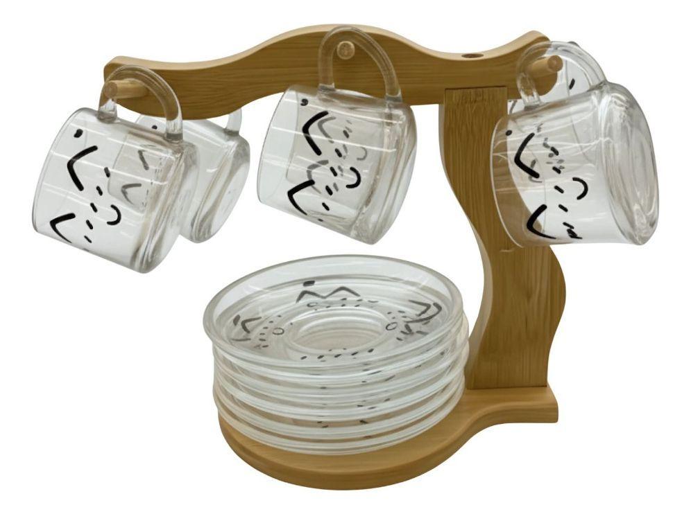 Juego Taza Soporte Plato Decorativo Organizador Cocina Jhn-2