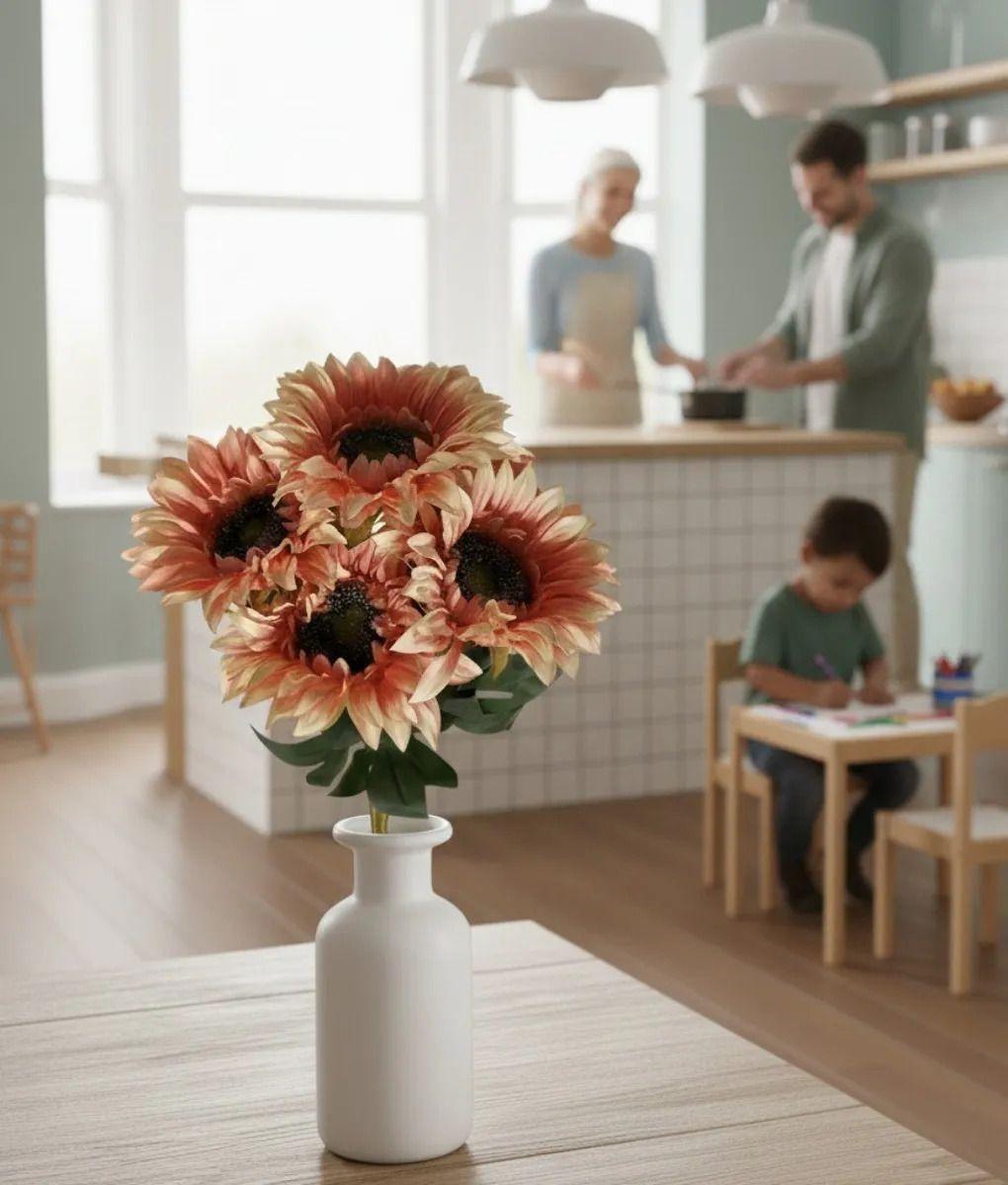 Ramo Floral Artificial Decorativo Girasoles Adorno Hogar Jhn-4