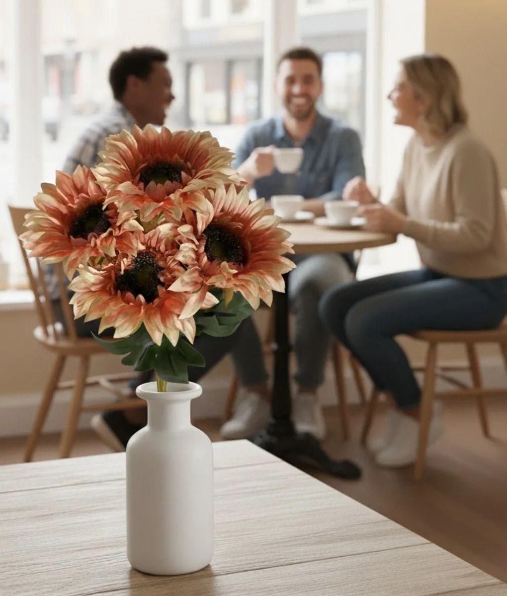 Ramo Floral Artificial Decorativo Girasoles Adorno Hogar Jhn-6