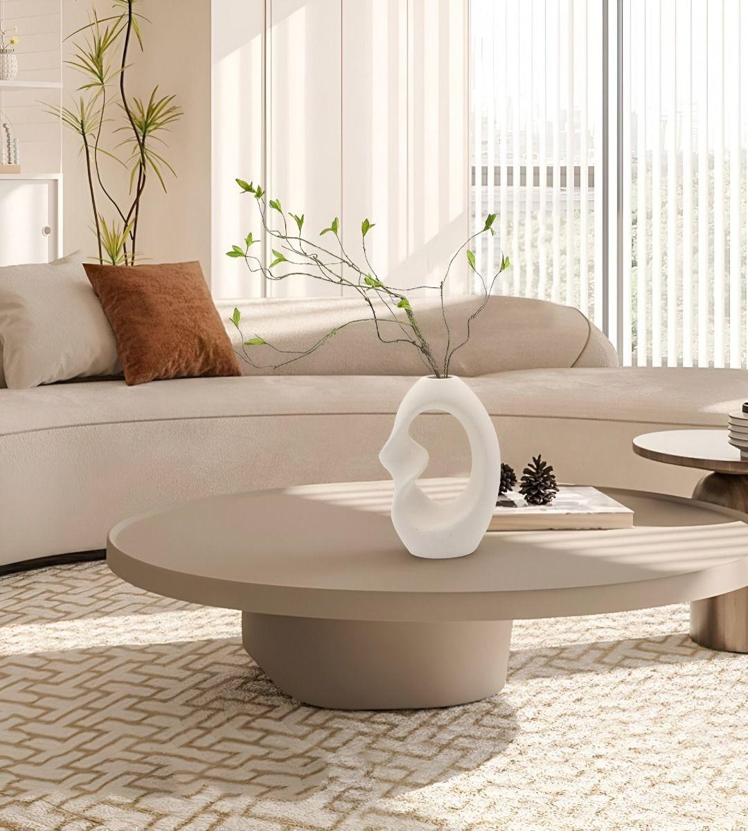 Jarrón Flores Moderno Cerámica Decoración Grande Blanco Jhn-6