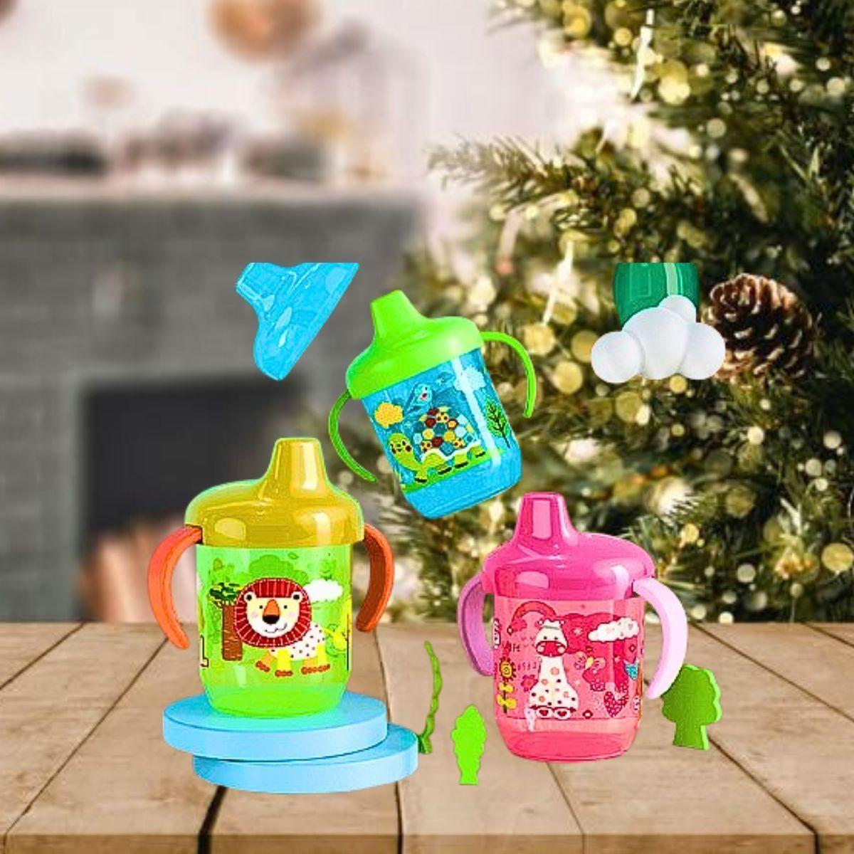Set 4 Vasos Silicona Antiderrame Entrenador 6M Bebes Lau-5