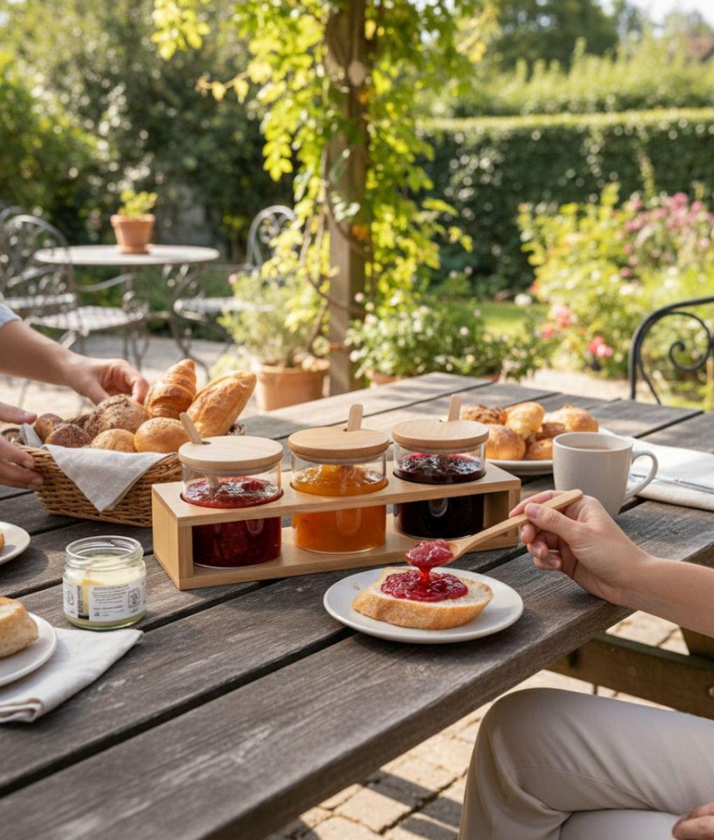 Juego Recipiente Tapa Contenedor Soporte Organizador Jhn-4