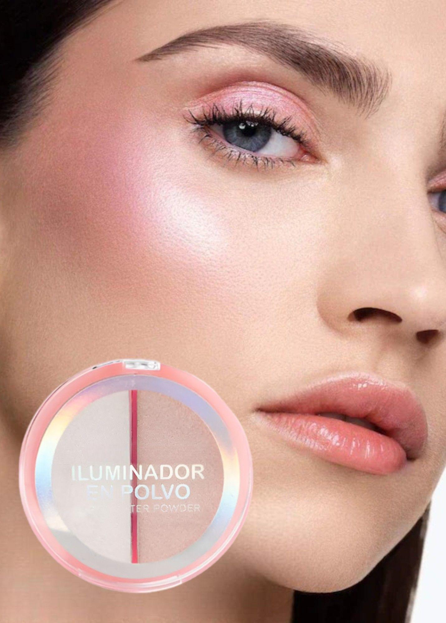 Set 3 Iluminador Facial Rostro Polvo 2 tonos Jhn-4