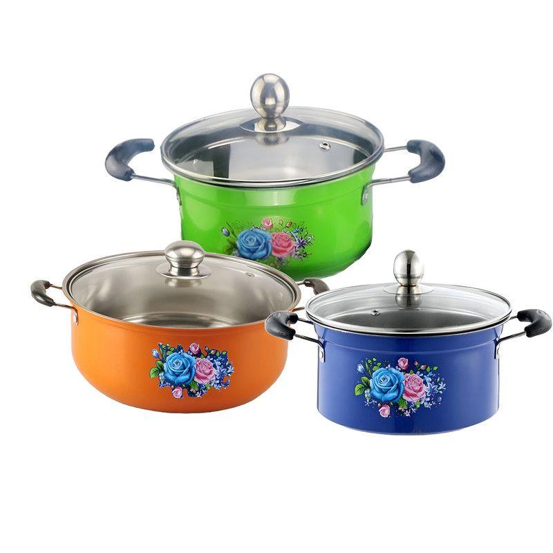 Ollas Colores 3 Piezas Cocina Antiaddherente Lau-2