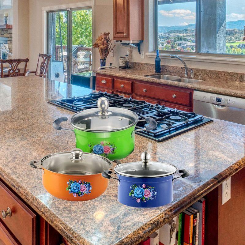 Ollas Colores 3 Piezas Cocina Antiaddherente Lau-6