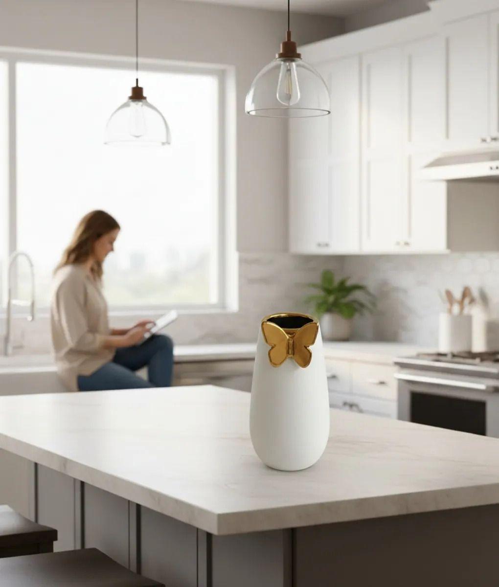 Florero Decorativo Minimalista Moderno Jarrón Mariposa Jhn-2