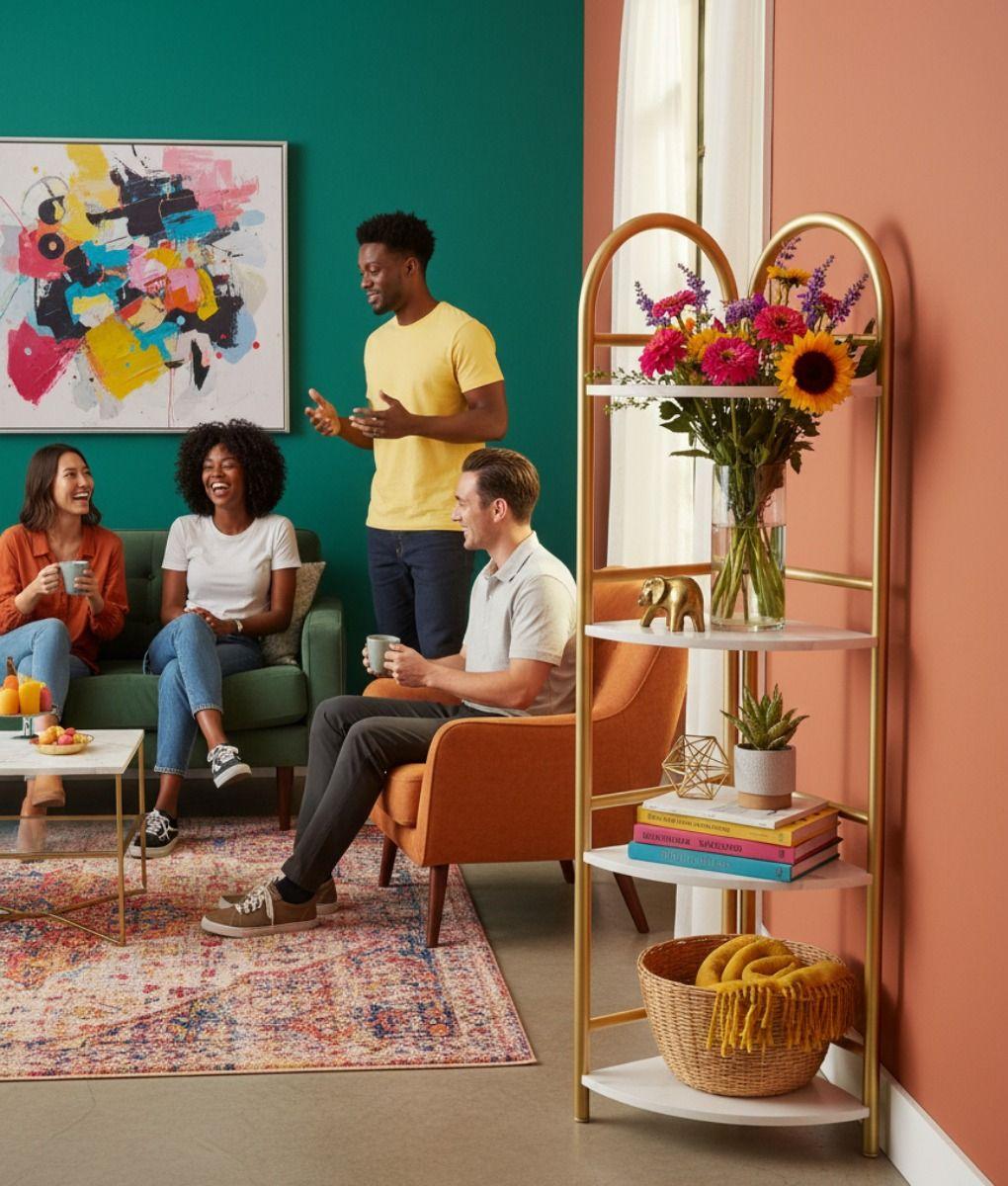 Estante Vertical Multifuncional Esquinero Moderno Hogar Jhn-3