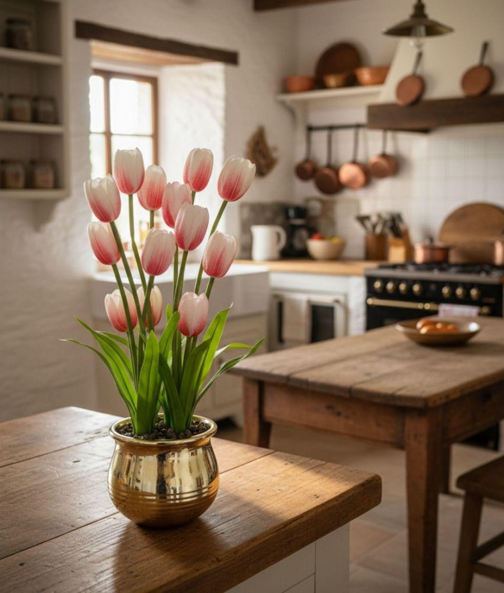 Planta Artificial Decorativa Tulipanes Adorno Hogar Jhn-5