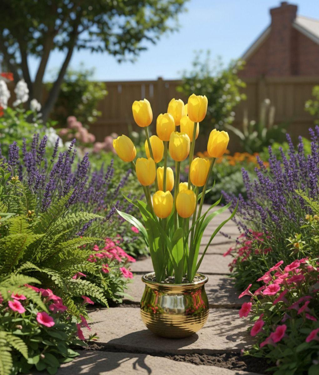 Planta Artificial Decorativa Tulipanes Adorno Hogar Jhn-6