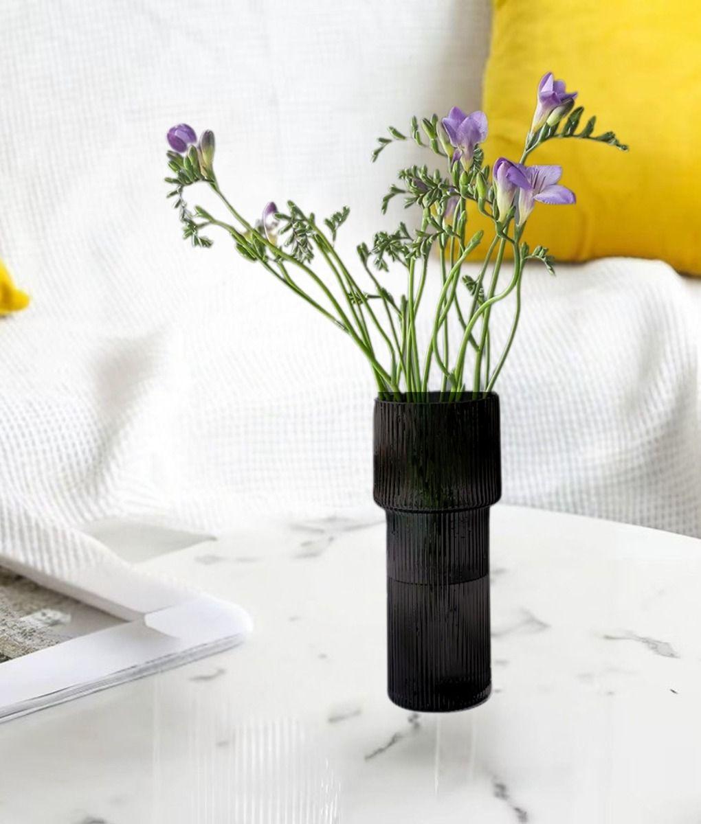 Florero Decorativo Acanalado Elegante Moderno Hogar Jhn-4