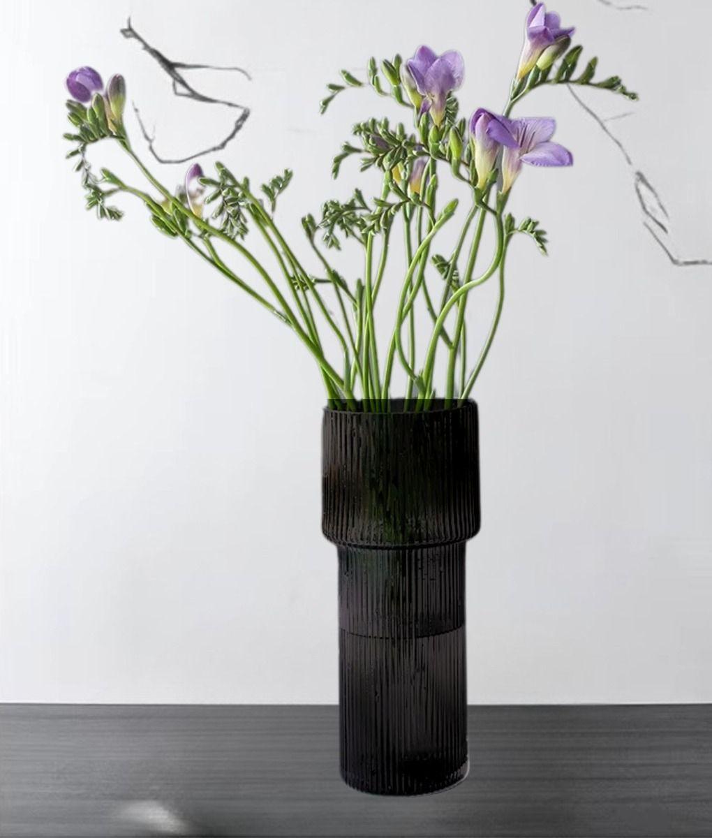 Florero Decorativo Acanalado Elegante Moderno Hogar Jhn-6