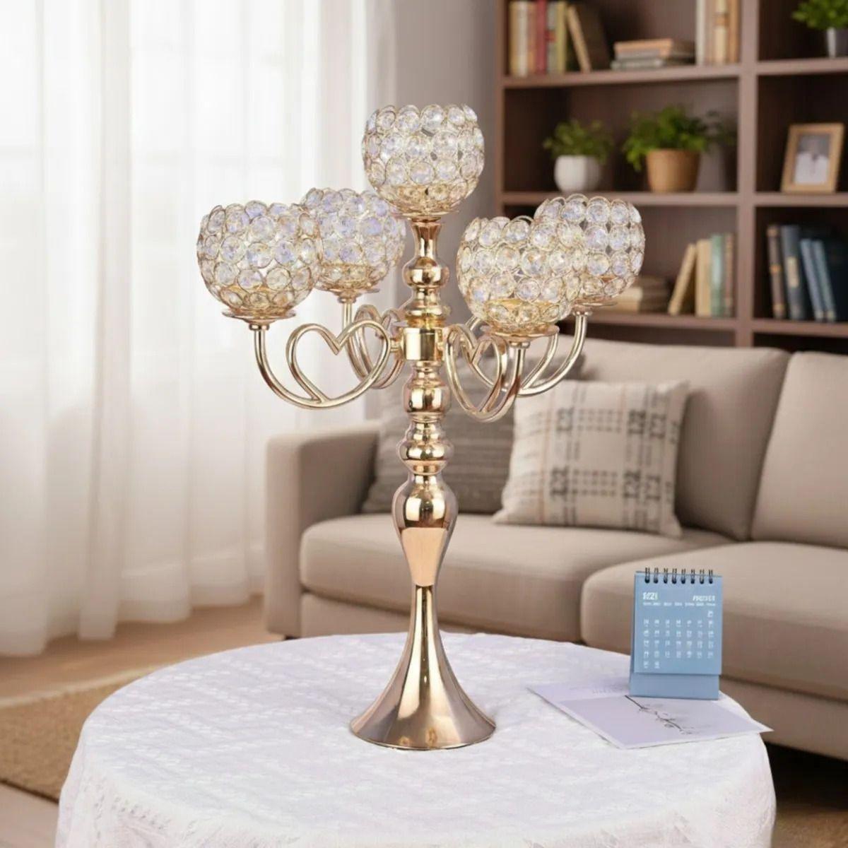 Candelabro Decorativo Gala Detalles Corazón Adorno Jhn-9