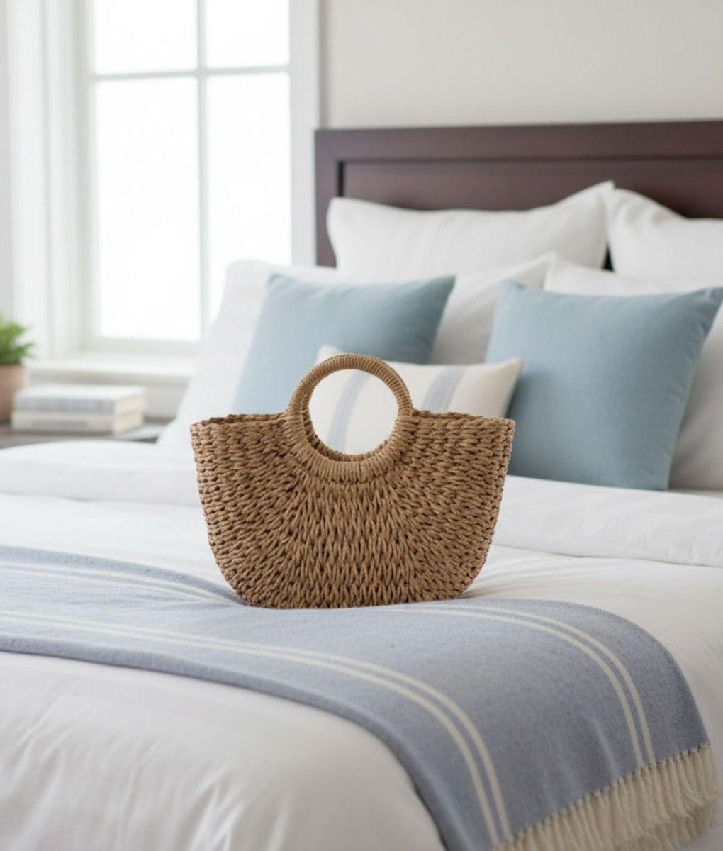 Cartera Bolso Mano Asas Redondas Estilo Bohemio Versátil Jhn-9