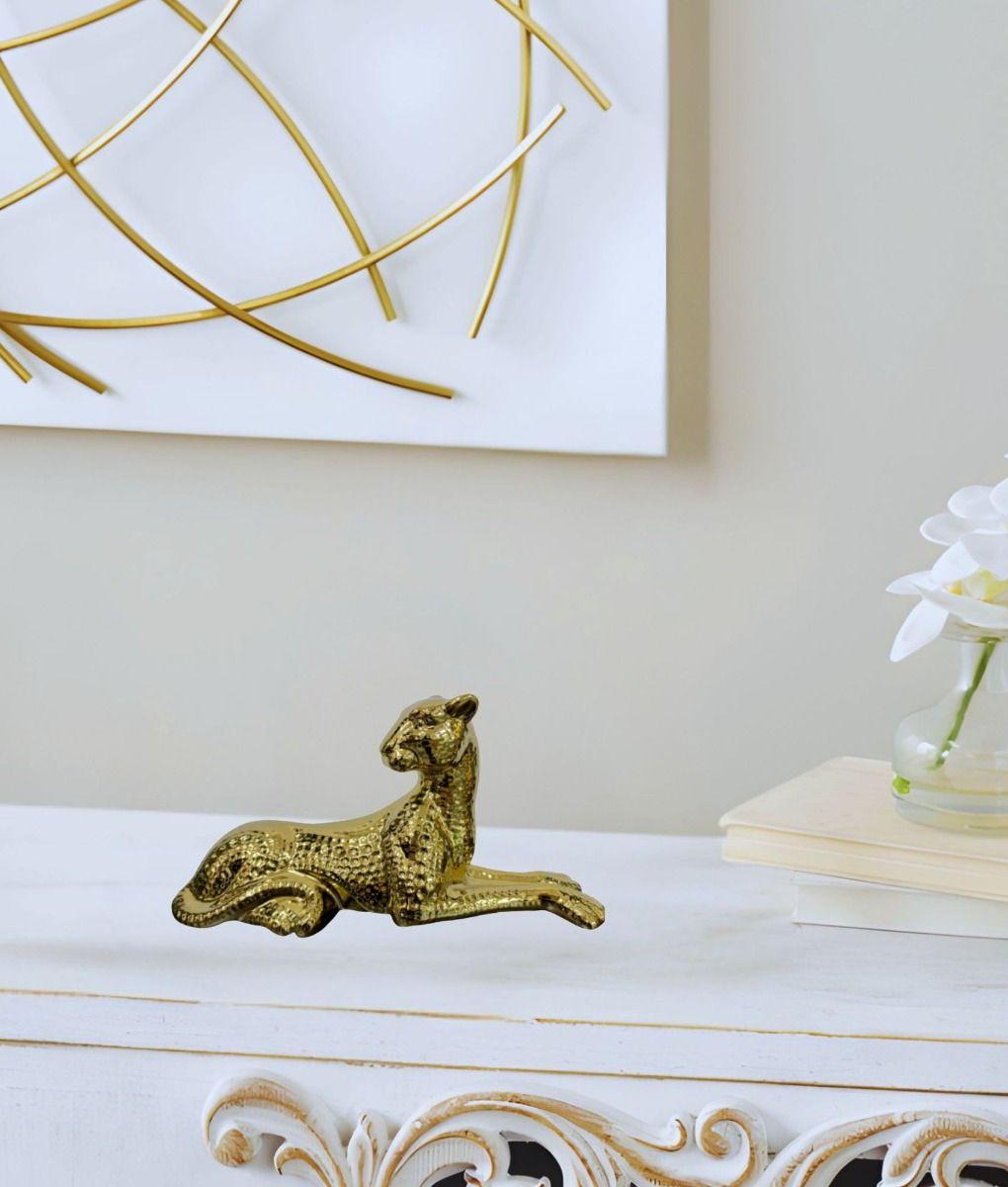 Estatua Leopardo Figura Estilizada Decorativa Adorno Jhn-7