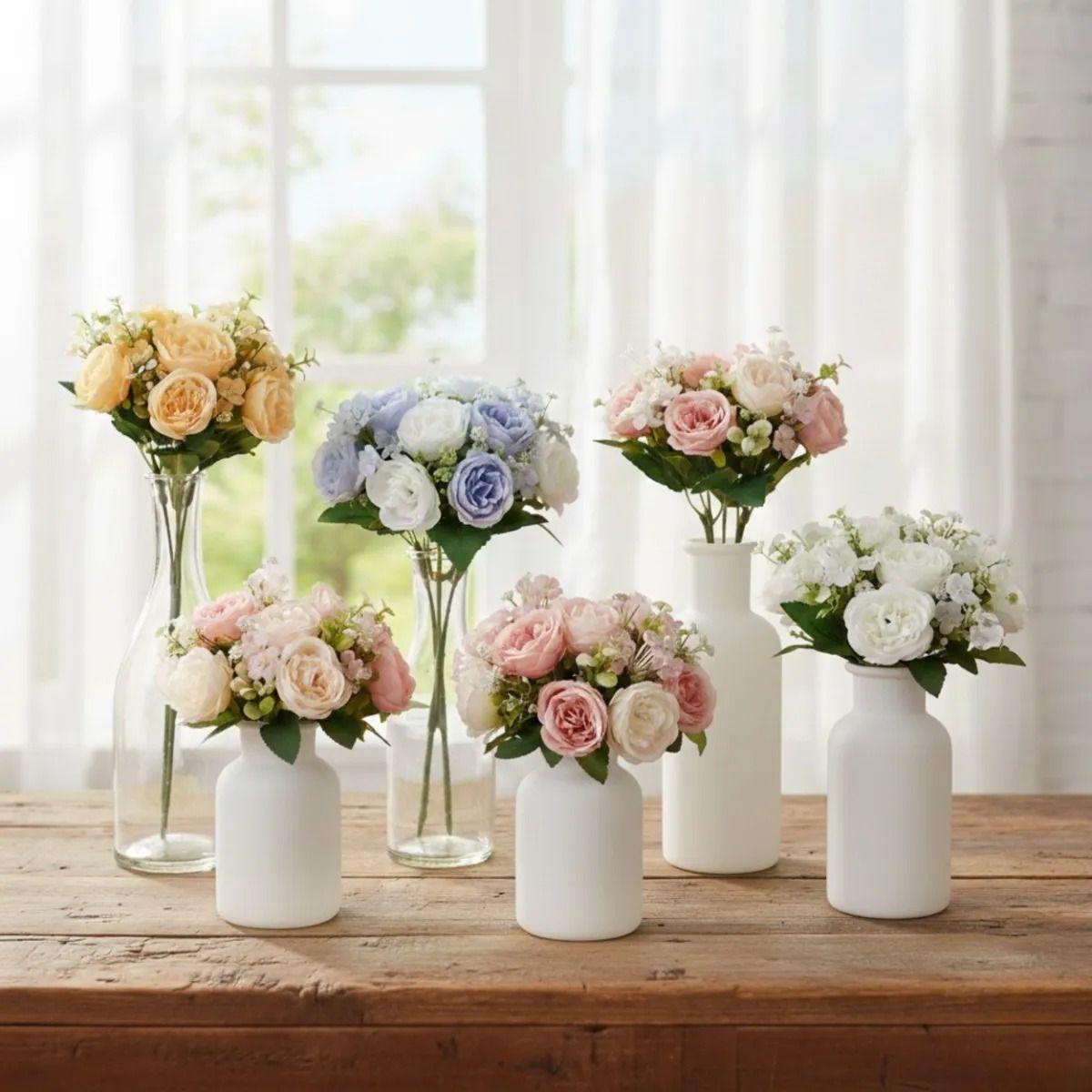 Set 2 Ramo Artificial Rosas Galantes Distinción Eterna Jhn-9