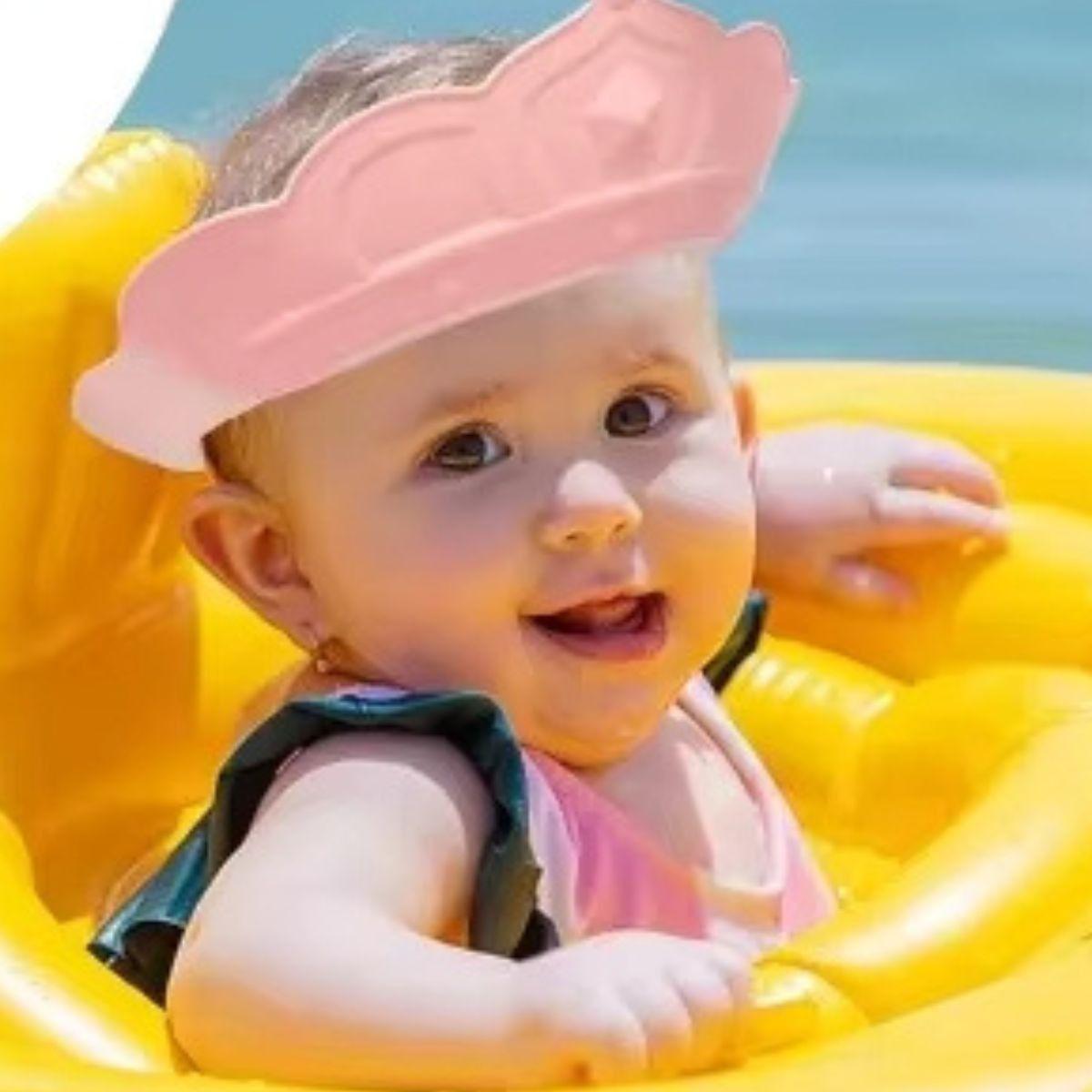 SET 3 VISERA GORRO DUCHA AJUSTABLE SUAVE BEBE LAU-6