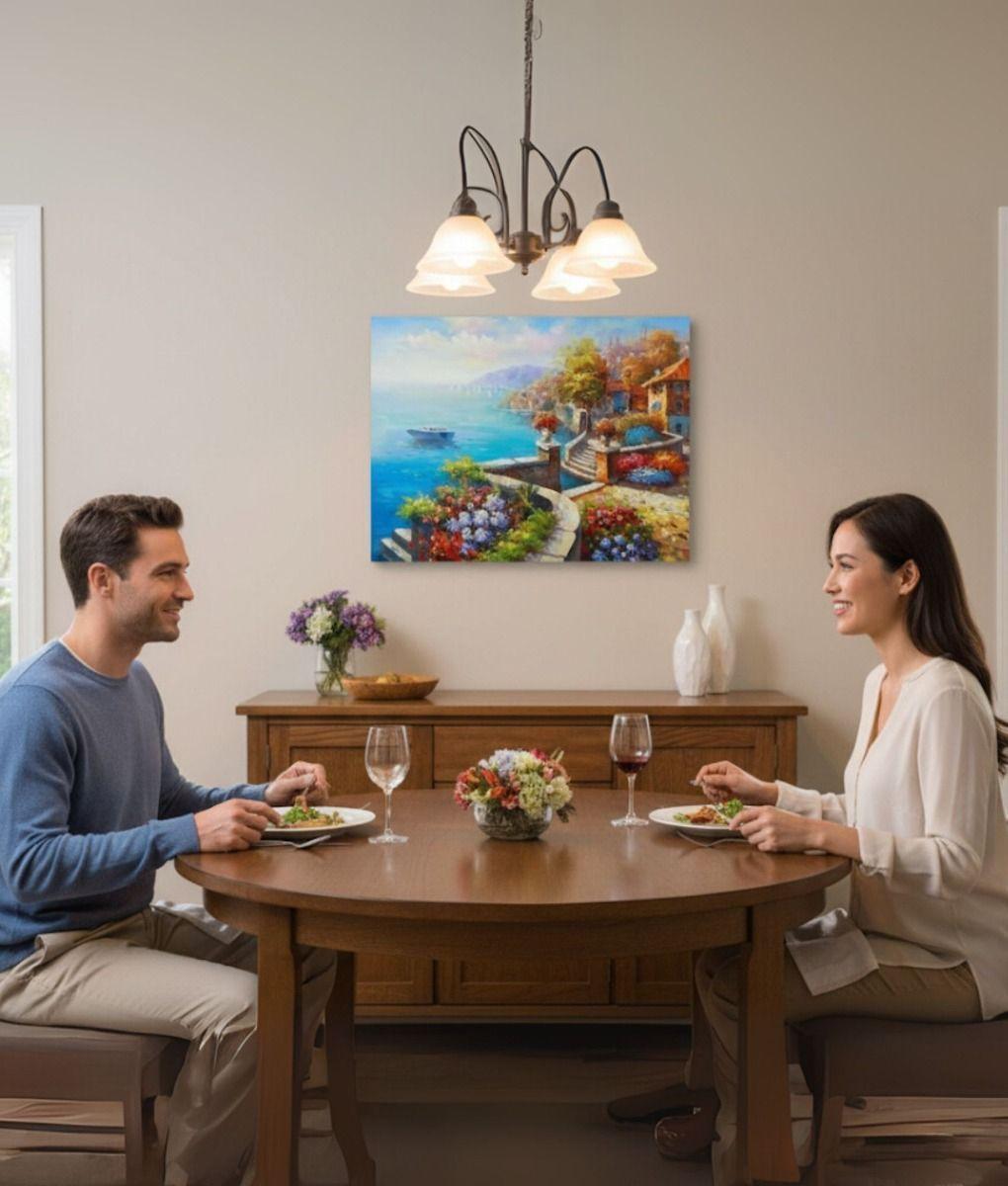 Cuadro Pared Decorativo Balcones Paisaje Mediterráneo Jhn-3