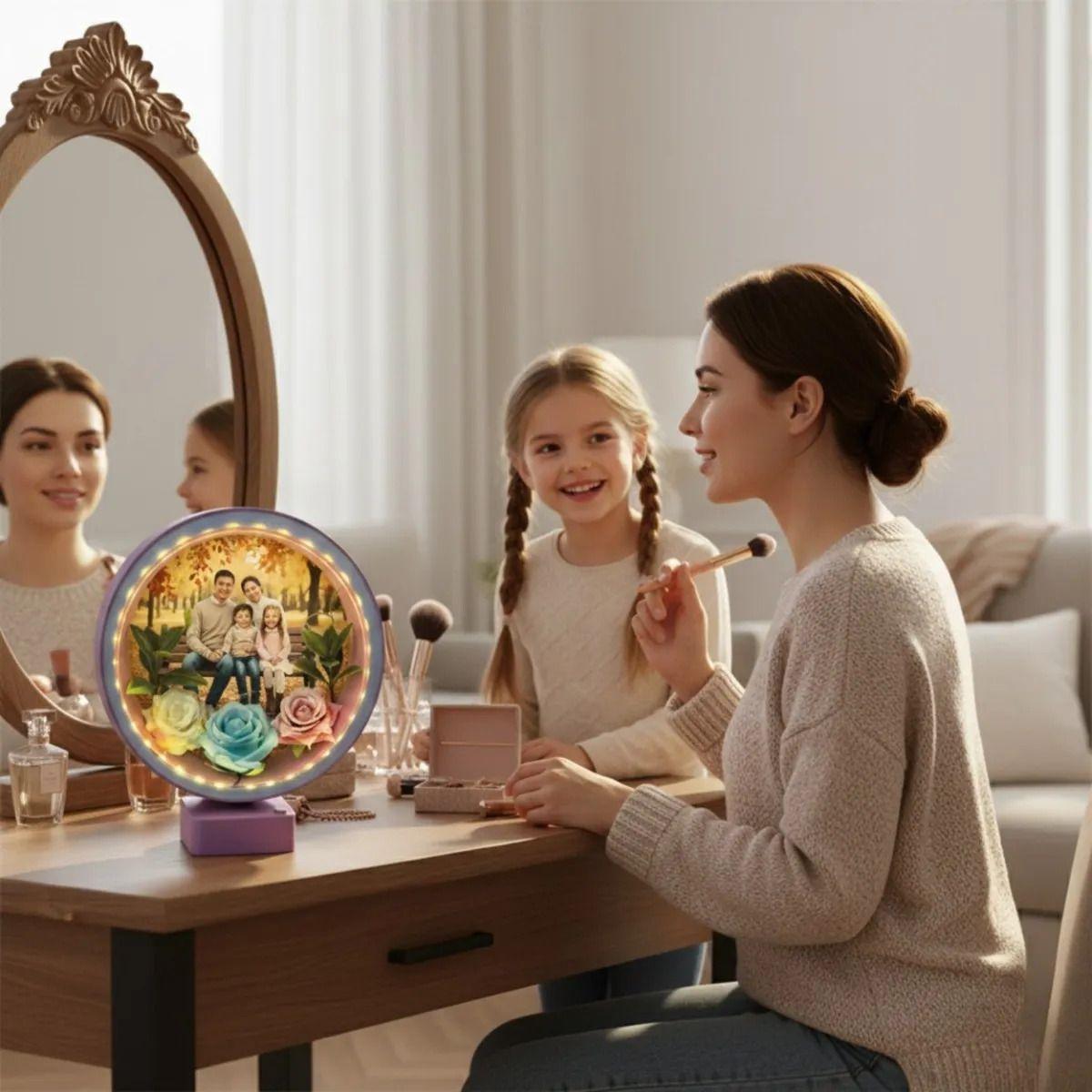 Portarretrato Mágico Decorativo Iluminado 3D Marco Foto Jhn-6