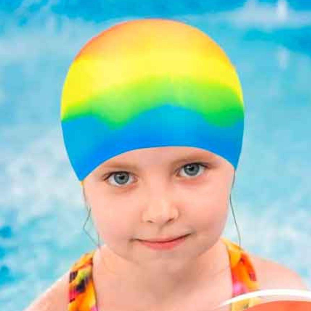 Set 4 Gorro Natación Unisex Impermeable Elástico Jhn-6