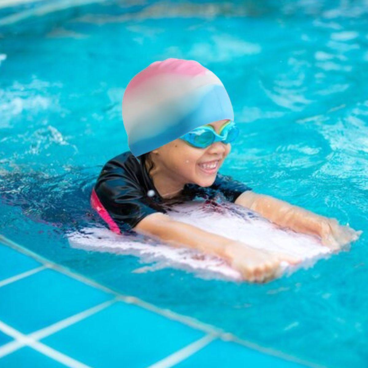 Set 4 Gorro Natación Unisex Impermeable Elástico Jhn-8