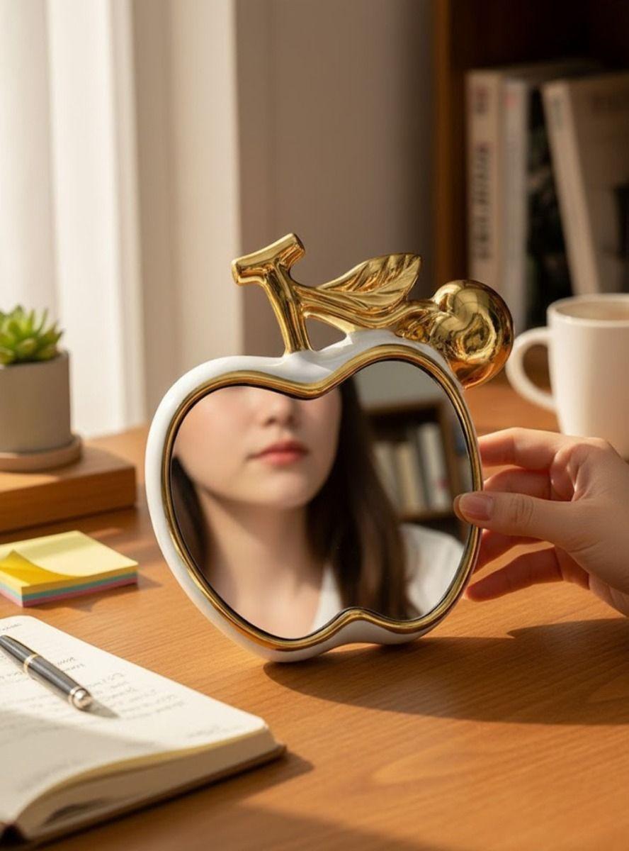 Espejo Decorativo Mesa Forma Manzana Adorno Hogar Jhn-2