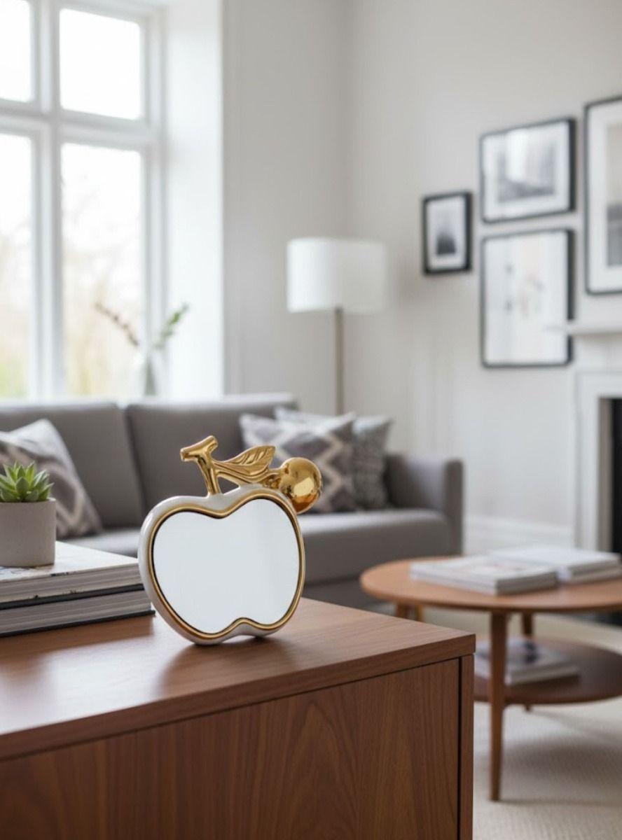 Espejo Decorativo Mesa Forma Manzana Adorno Hogar Jhn-9
