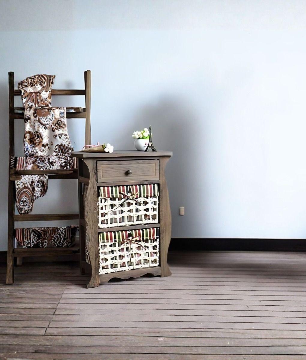 Cómoda Mueble Organizador Estilo Rústico Moderno Jhn-9