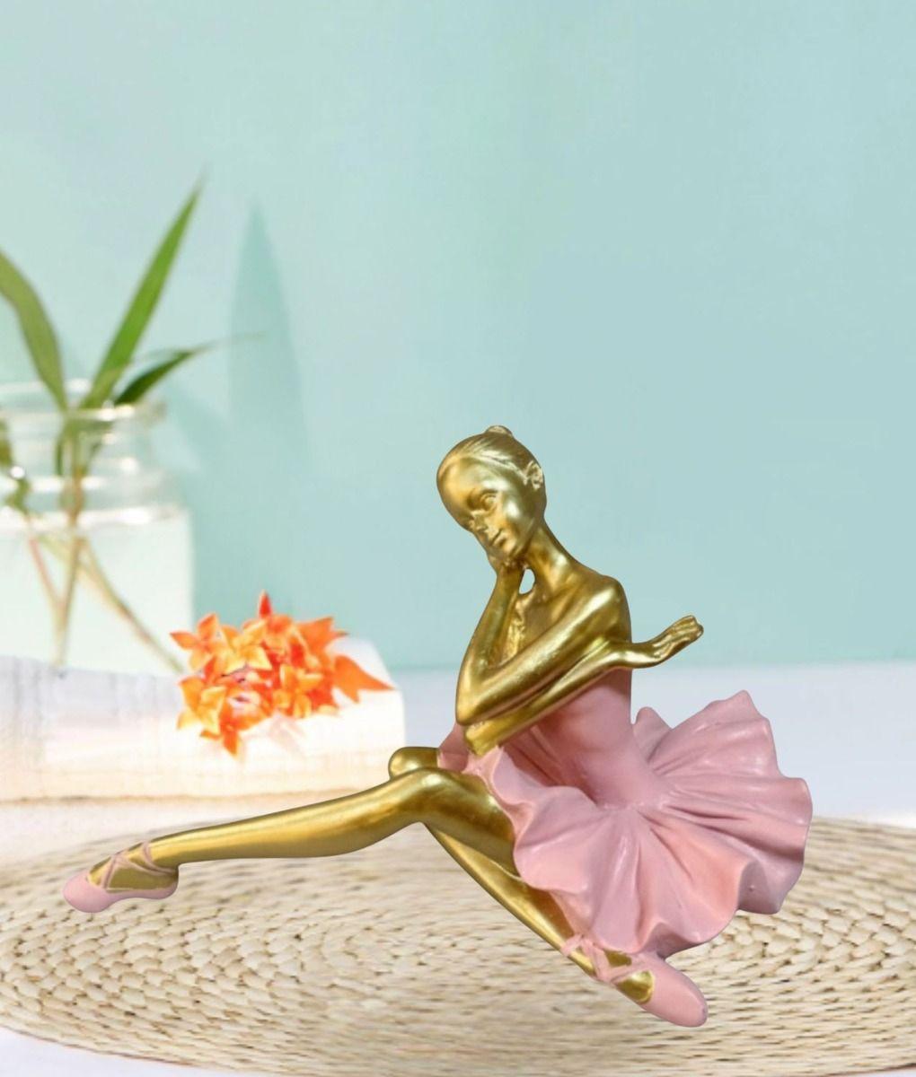 Estatua Decorativa Figura Bailarina Sentada Adorno Jhn-8