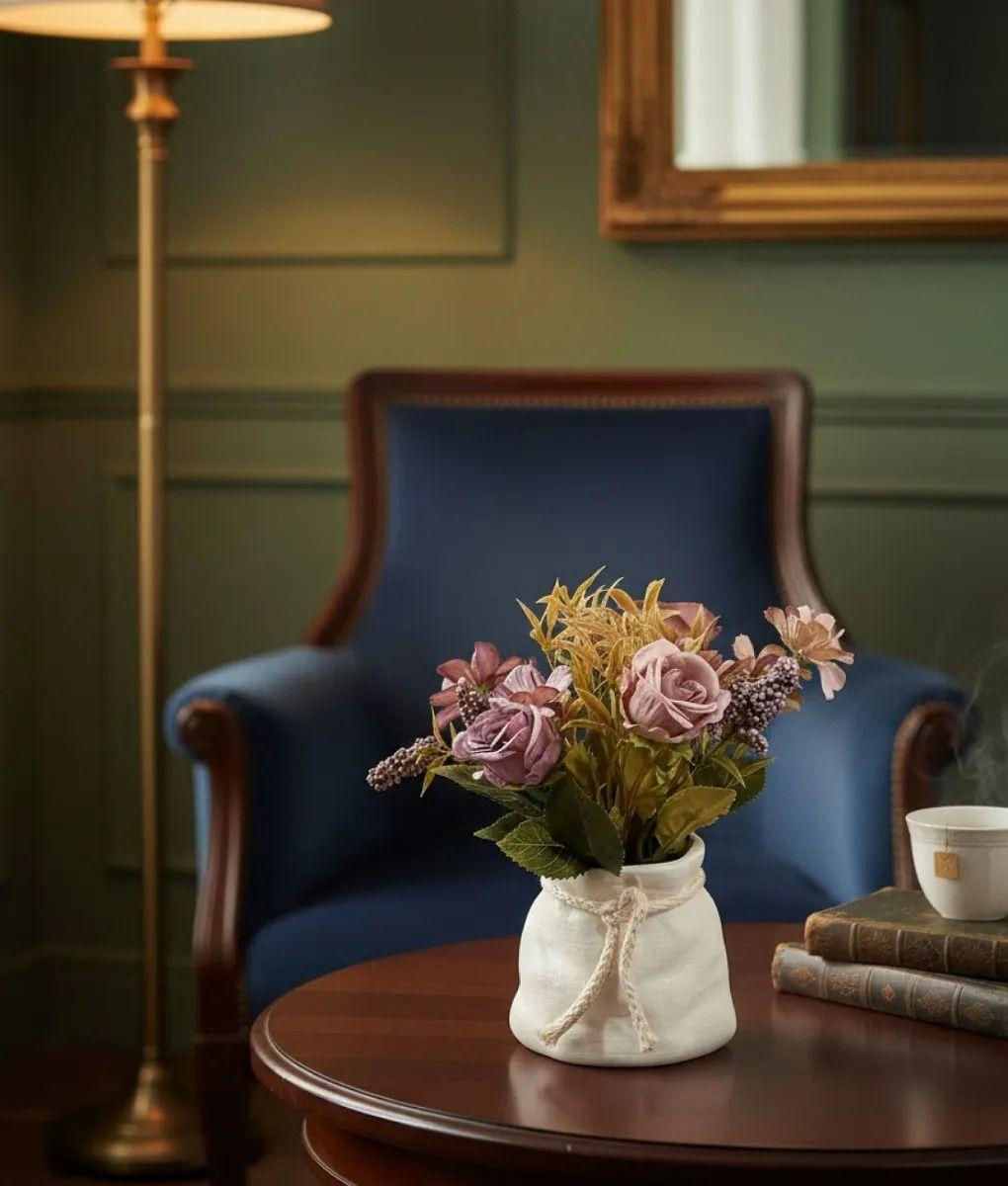 Planta Decorativa Artificial Estilo Rústico Romántico Jhn-6