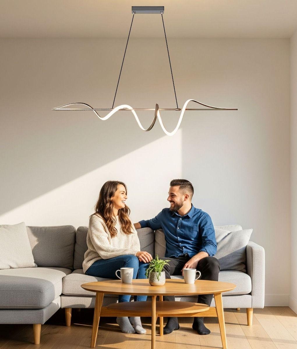 Lámpara Colgante Techo LED Decorativa Moderna Ondulada Jhn-2