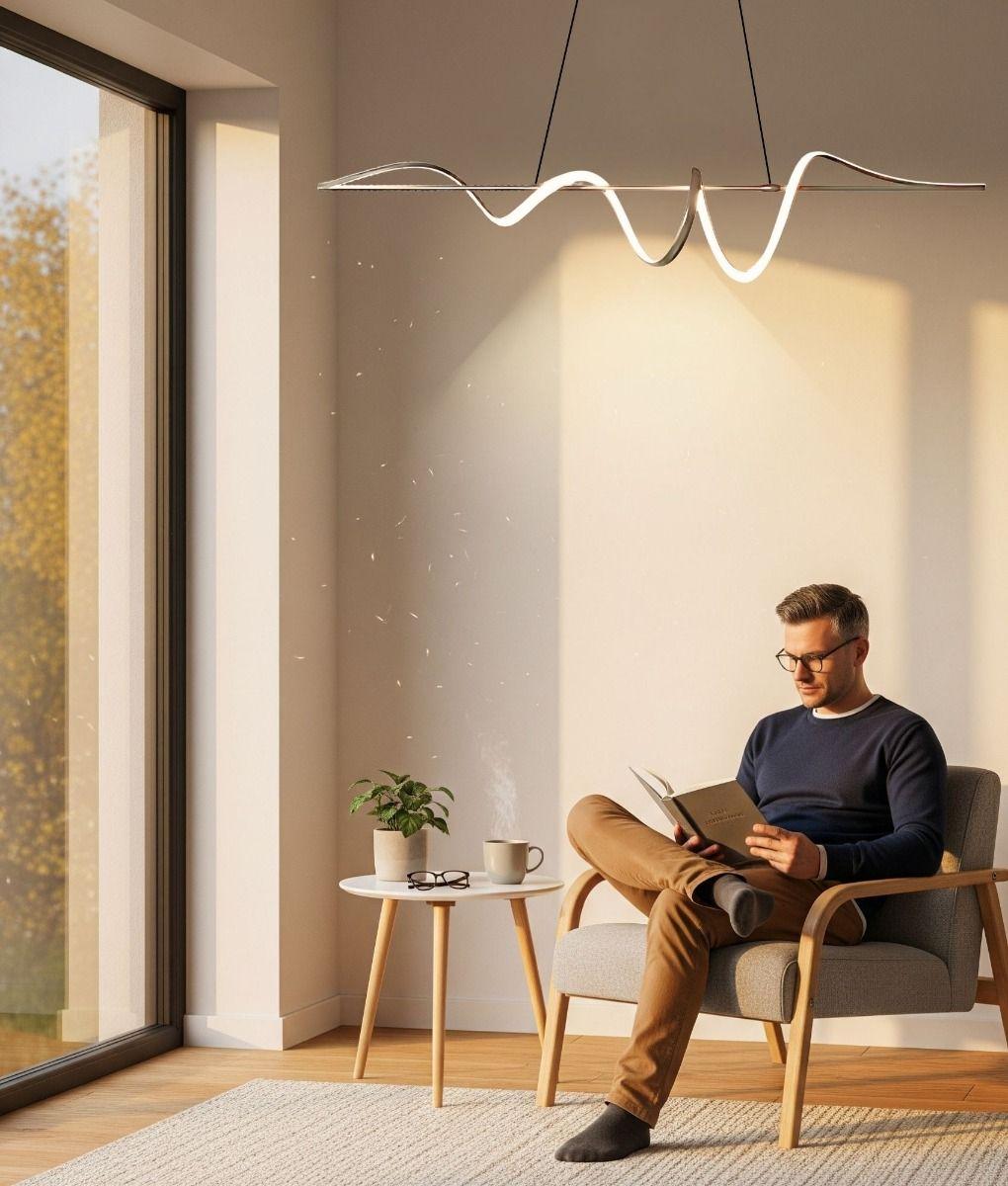 Lámpara Colgante Techo LED Decorativa Moderna Ondulada Jhn-5