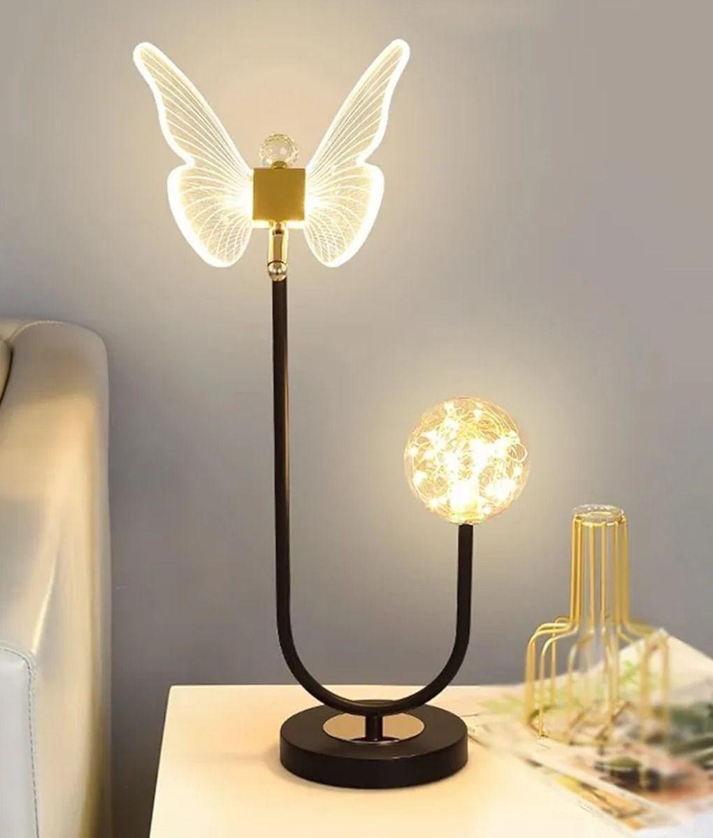 Lámpara Mesa Mariposa Luminosa Decorativa Adorno LED Jhn-7