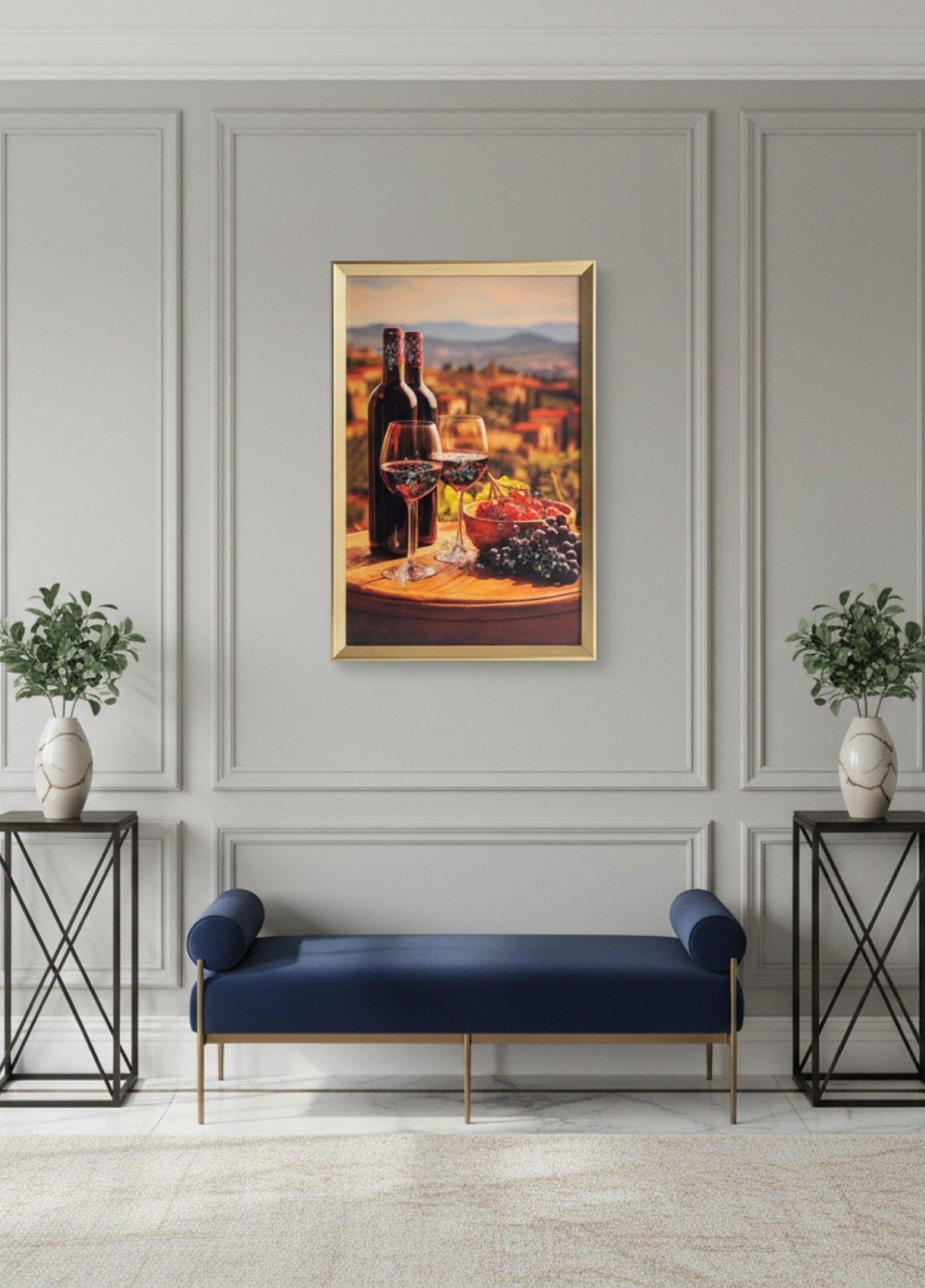 Cuadro Decorativo Vino Viñedo Atardecer Mediterráneo Jhn-7