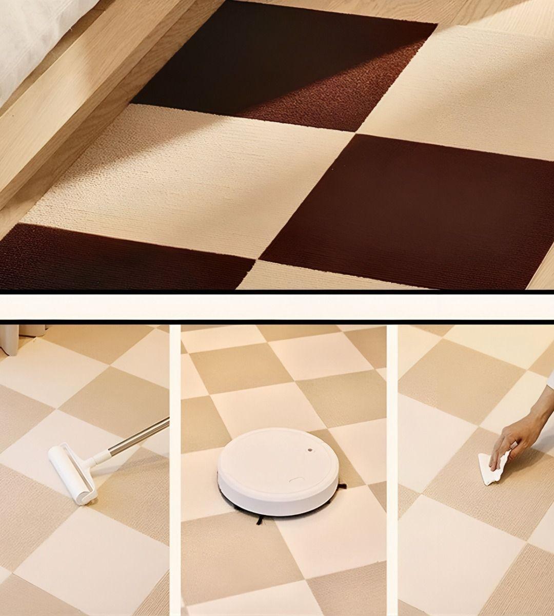 Set De 10 Baldosas Alfombra Autoadhesivas Antideslizante Jhn-7