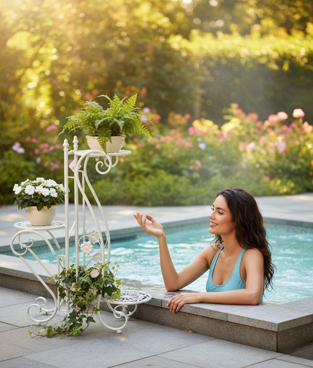 Porta Maceta Soporte Vertical Decorativo 3 Niveles Jhn-3