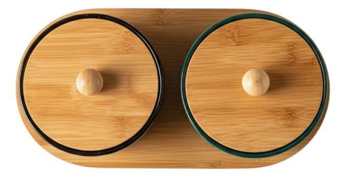 Set 2 Frascos Almacenamiento Contenedor Encanto Natural Jhn-2