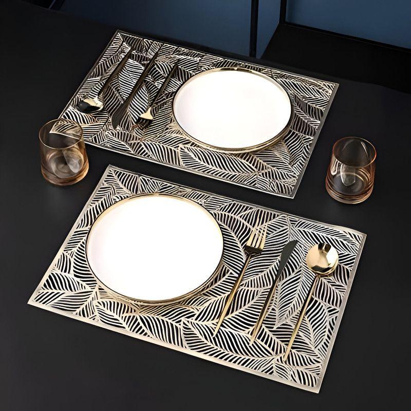 Set 8 Mantel Individuales Cuadrado Antideslizante Cocina Lau-5