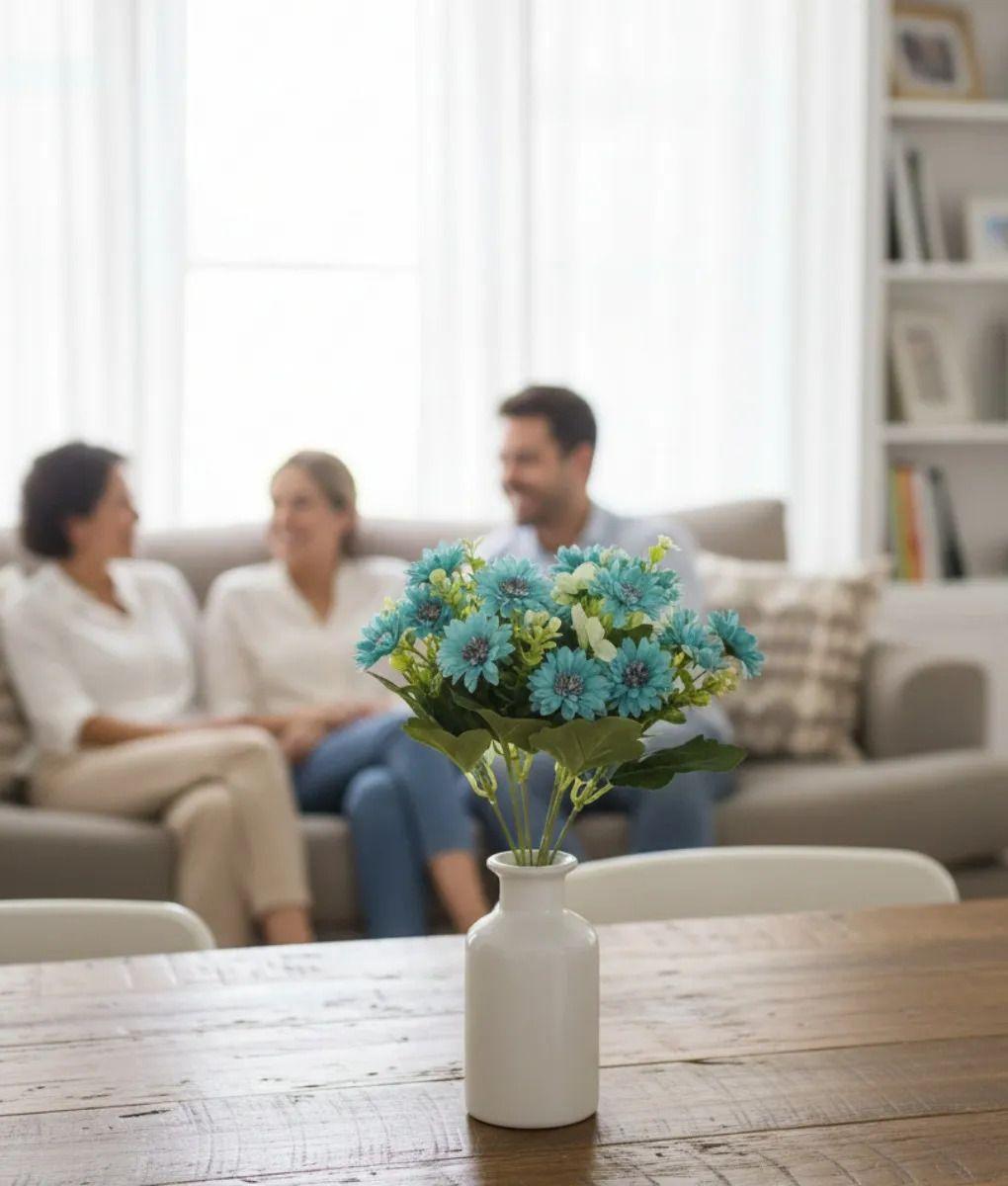 Set 4 Adorno Floral Artificial Decoración Ramo Elegante Jhn-4