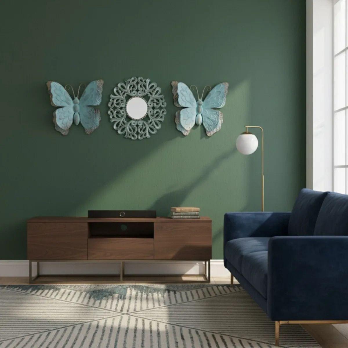 Set Decorativo Pared 3 Piezas Diseño Calado Mariposas Jhn-5