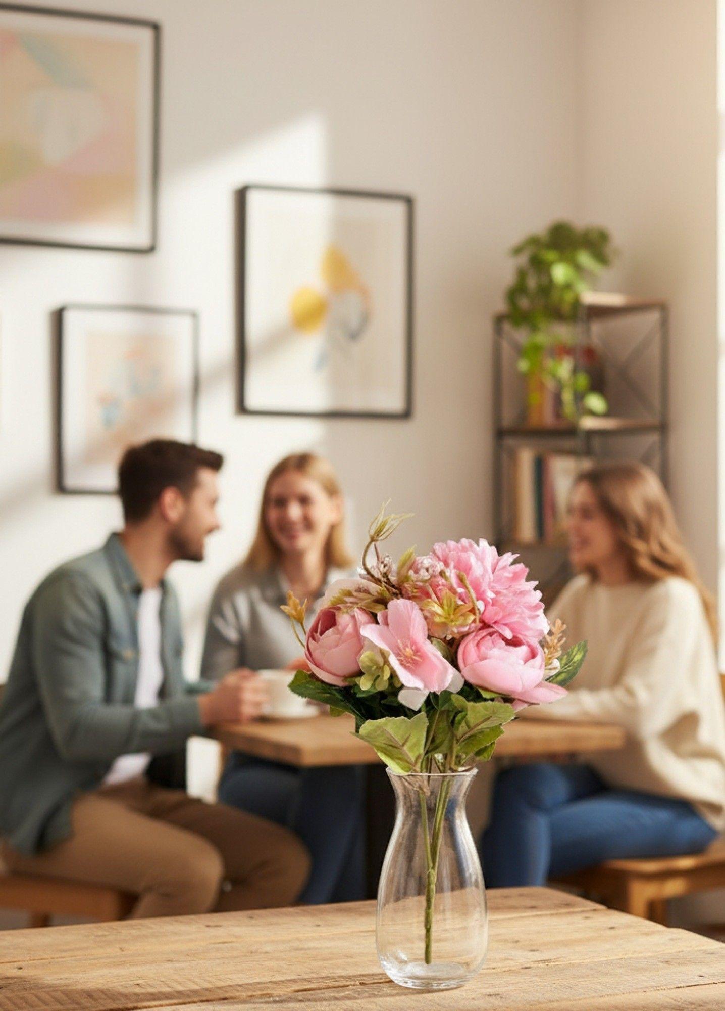 Set 3 Ramo Flores Artificiales Belleza Adorno Frescura Jhn-2