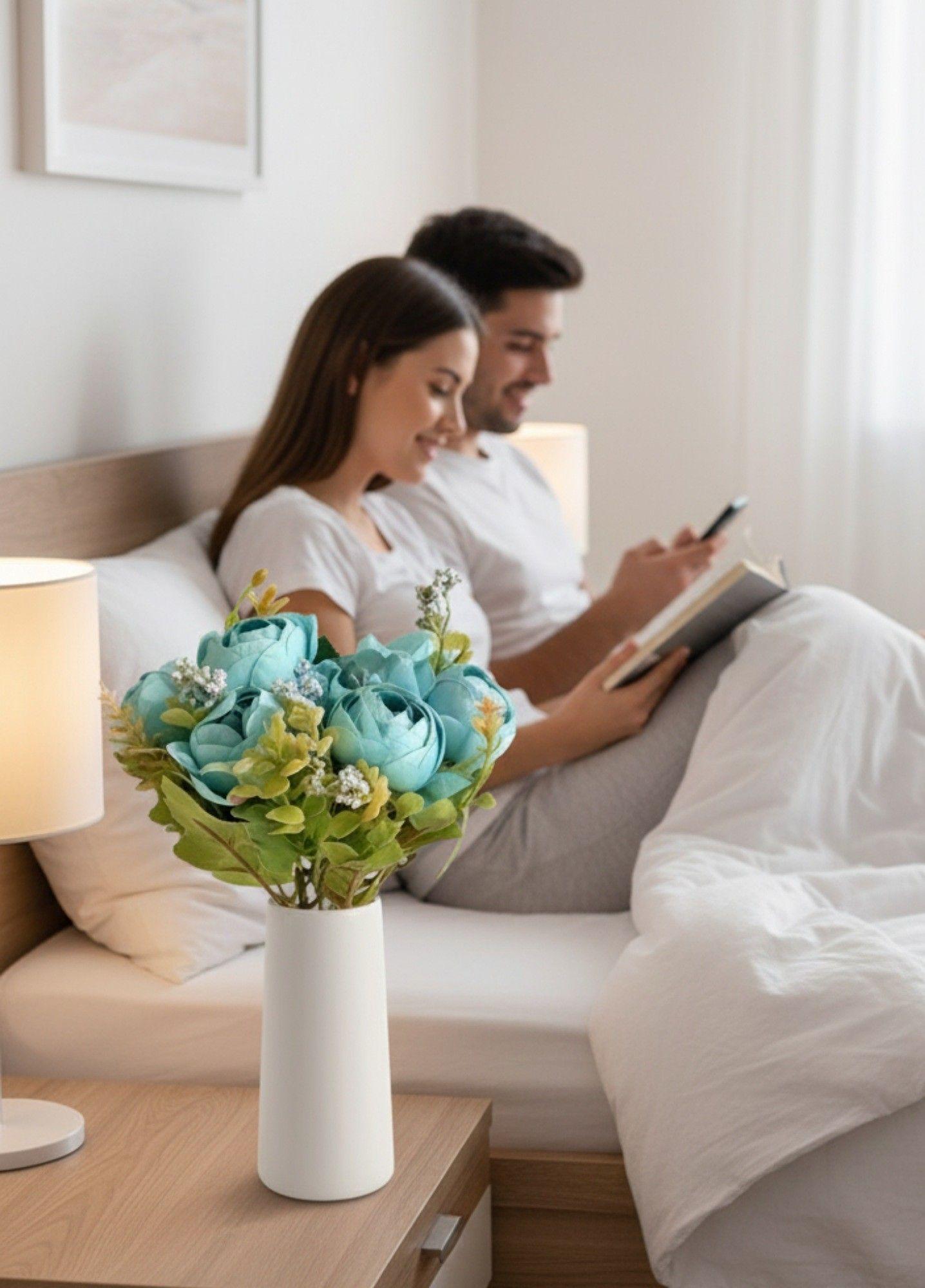 Set 3 Ramo Flores Artificiales Belleza Adorno Frescura Jhn-4