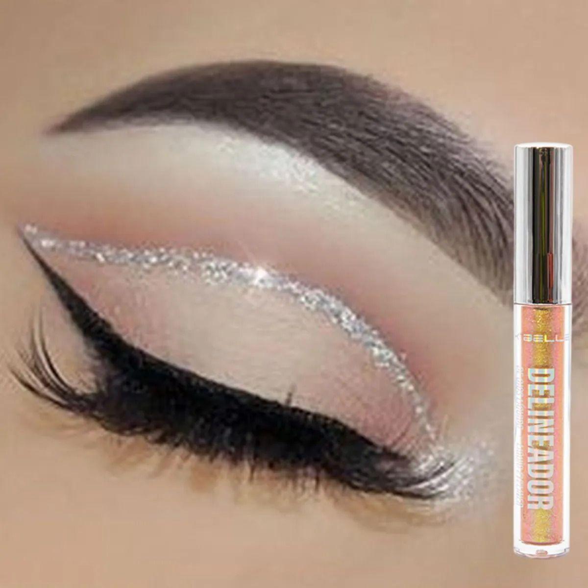 Set 2 Delineadores Líquidos Ojos Glitter Secado Rápido ALJ-2
