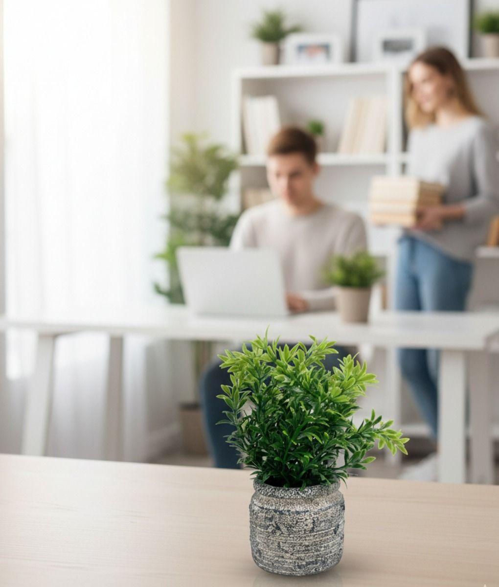 Set 2 Plantas Artificiales Arbusto Follaje Rústico Jhn-3