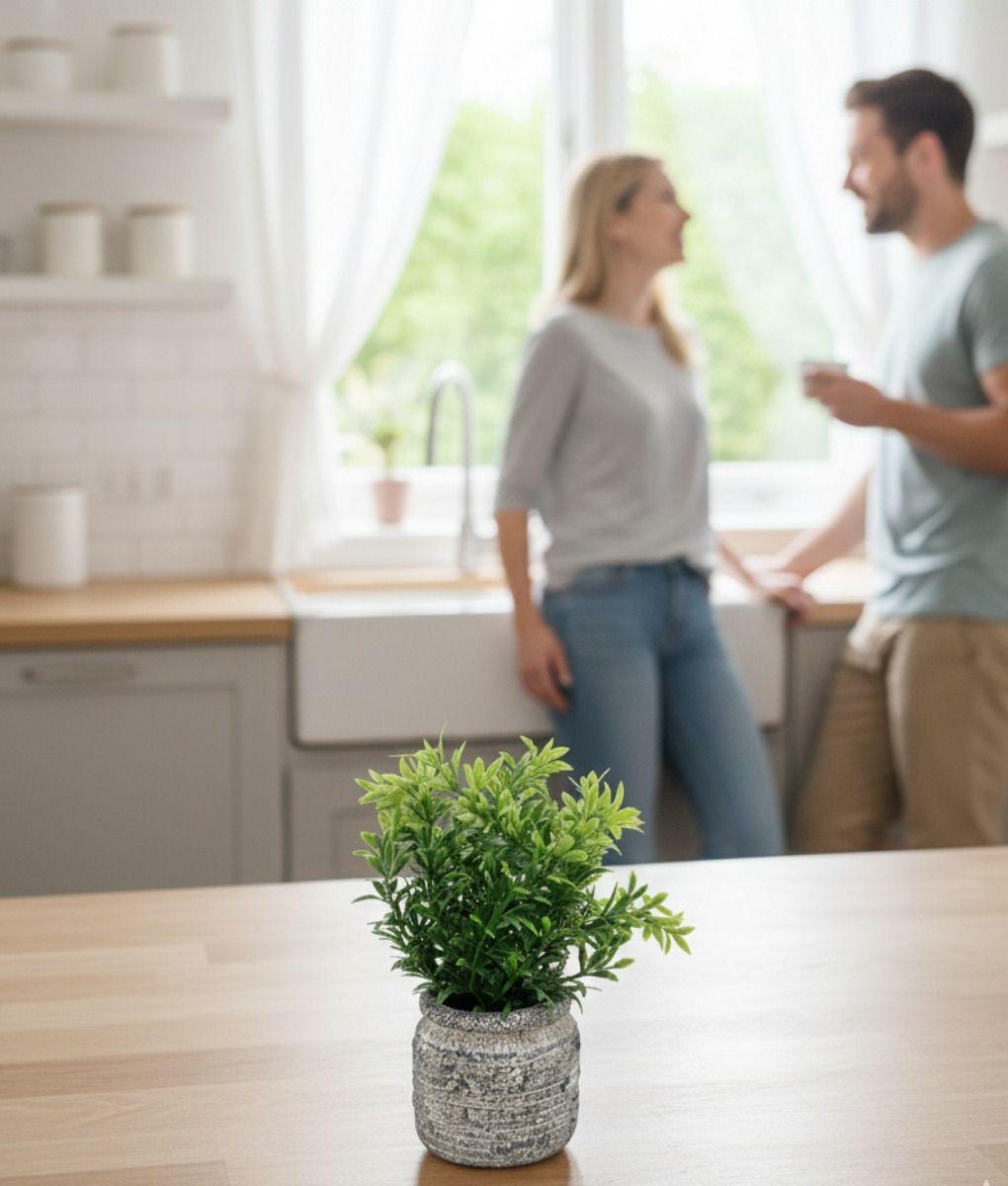 Set 2 Plantas Artificiales Arbusto Follaje Rústico Jhn-5