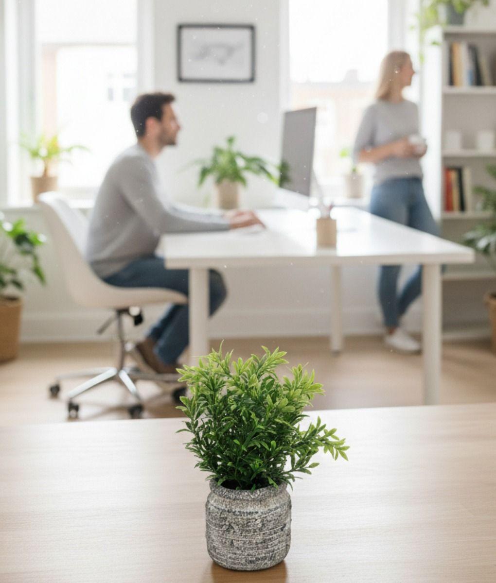 Set 2 Plantas Artificiales Arbusto Follaje Rústico Jhn-6