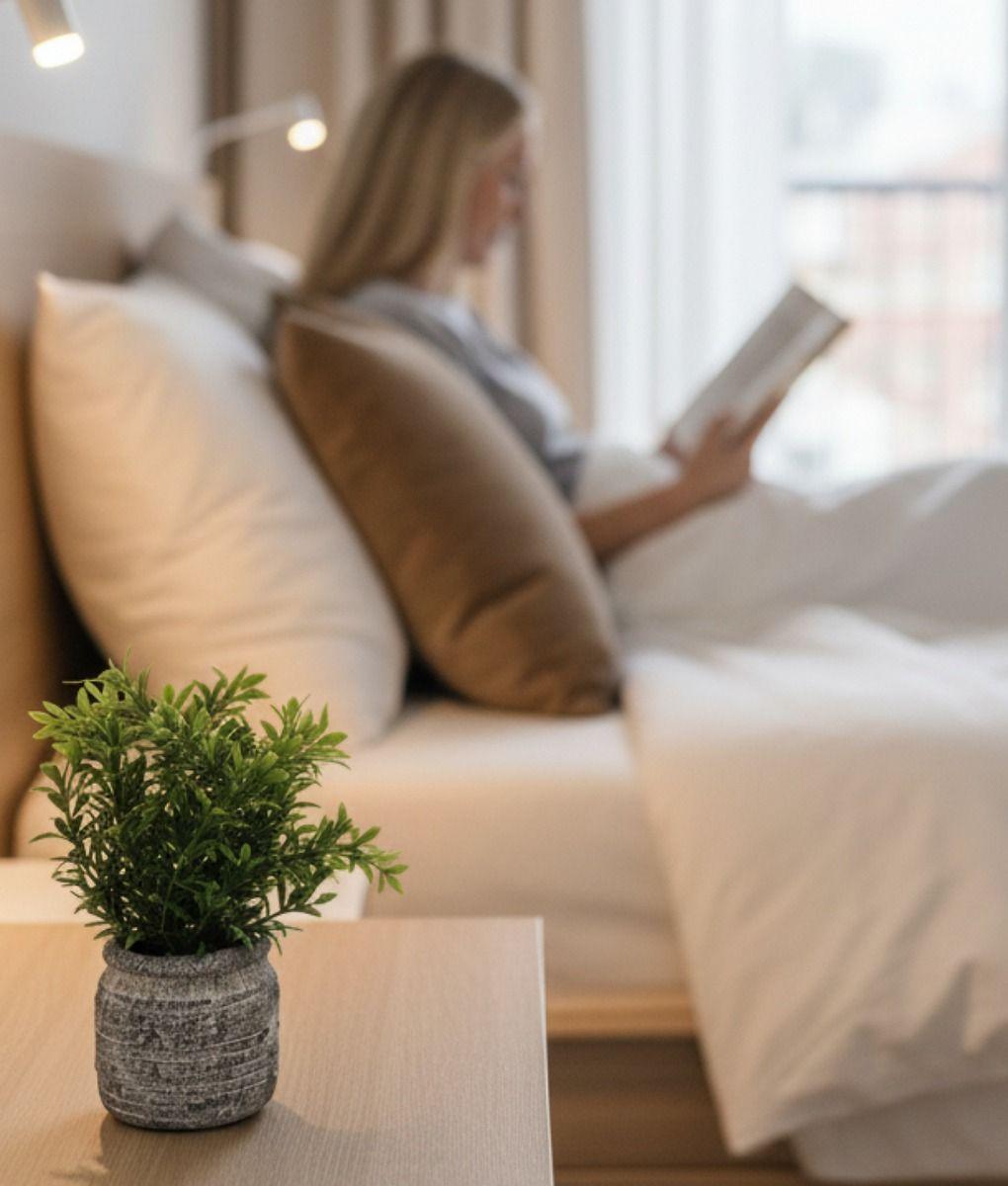 Set 2 Plantas Artificiales Arbusto Follaje Rústico Jhn-7