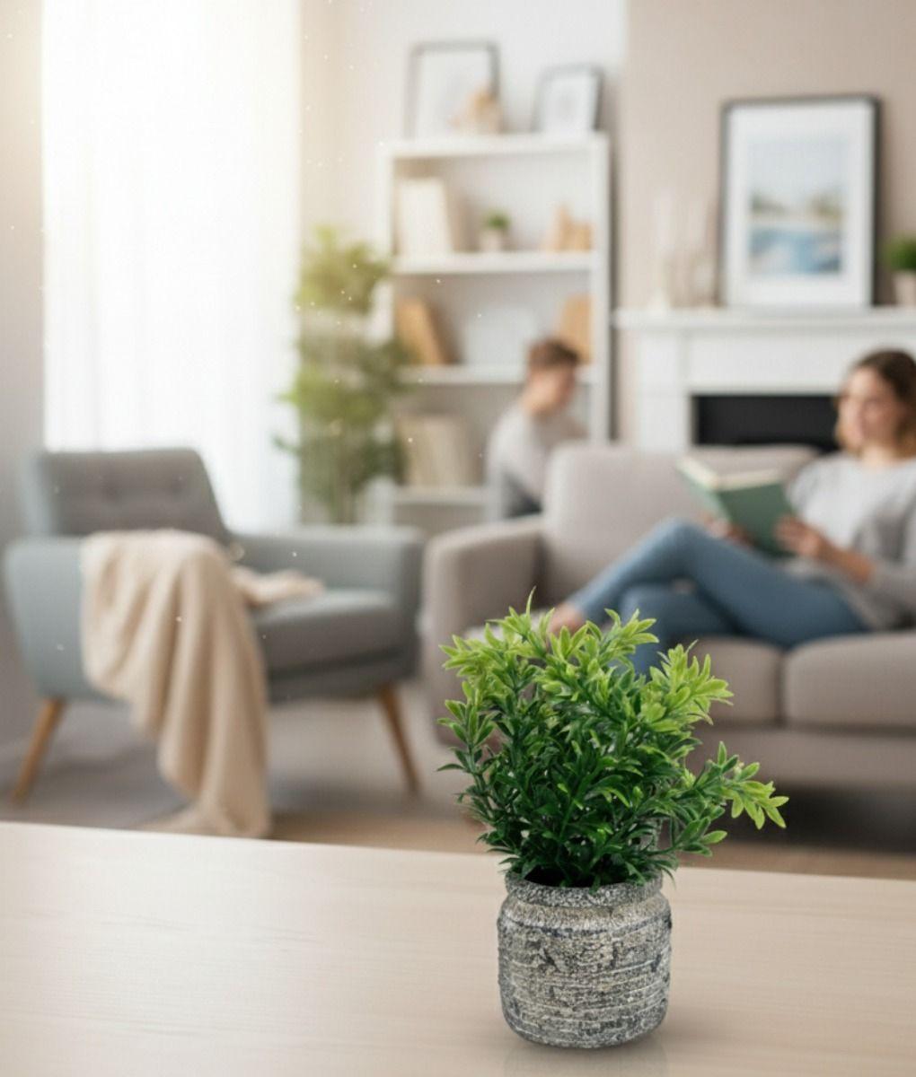 Set 2 Plantas Artificiales Arbusto Follaje Rústico Jhn-8