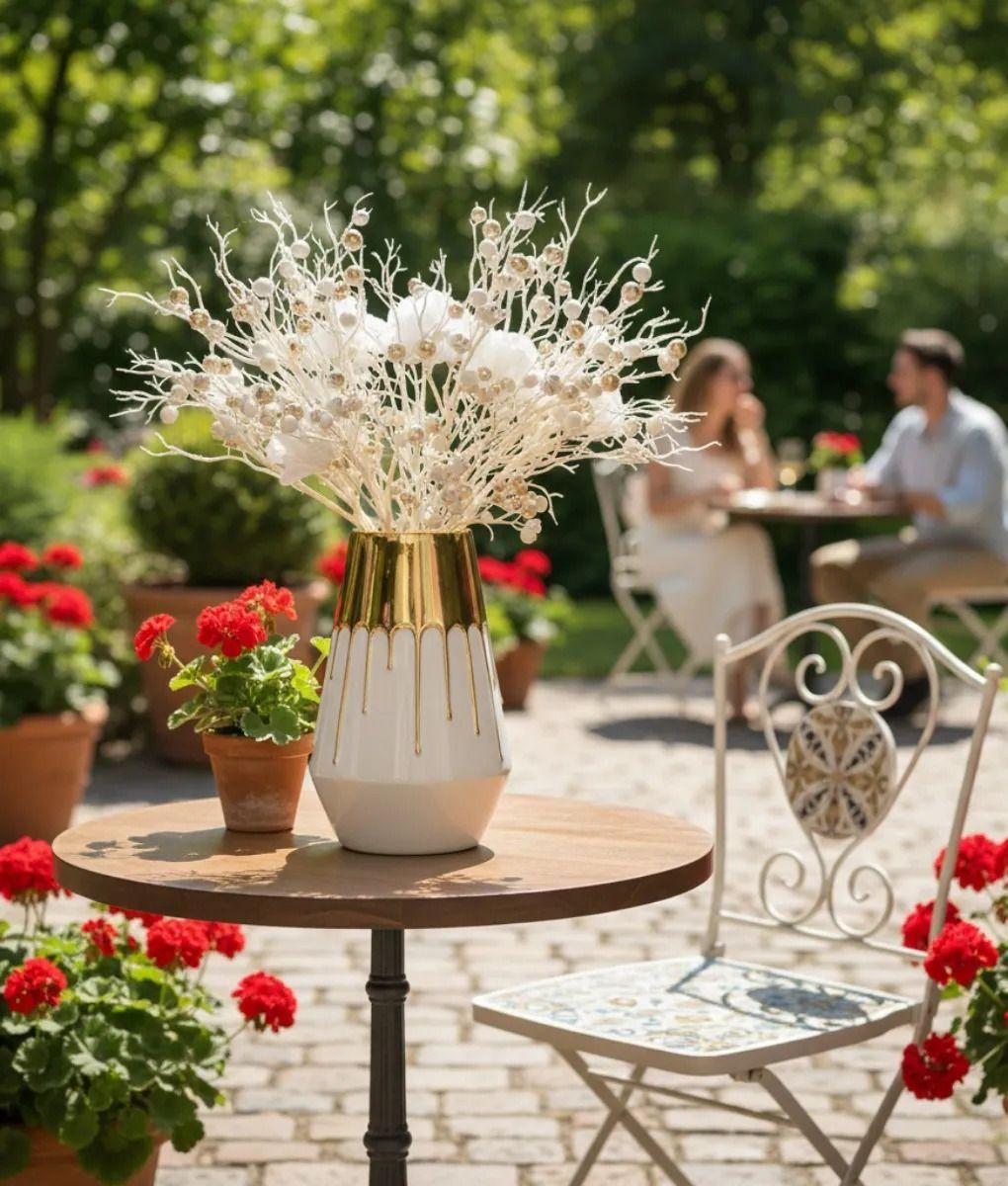 Florero Decorativo Jarrón Efecto Goteo Estilo Moderno Jhn-4