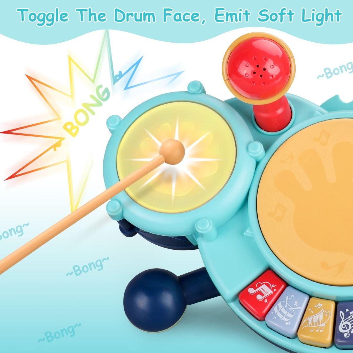 Juguete Juego Forma Cangrejo Bateria Musical Bebes Lau-7